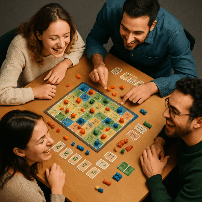 People playing board games